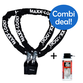 Combi Deal! - Maxxsloten Bundel - Maxx-Locks Granity 120cm Fietsslot 2x + Slotspray Simson 100ml