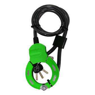 E-step Multi slot met kabel - 100CM - Kick-scooter en elektrische step slot - Gehard staal - Groen