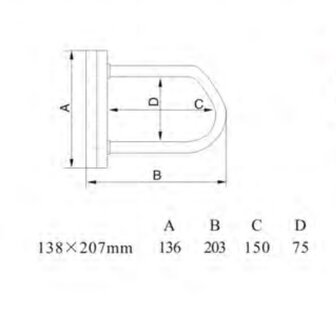 Maxx-Locks Huntly Beugelslot + Ketting ART2 - 20cm