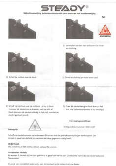 Steady Buitenboordmotorslot SCM gekeurd - RVS - Geschikt voor Boutbevestiging