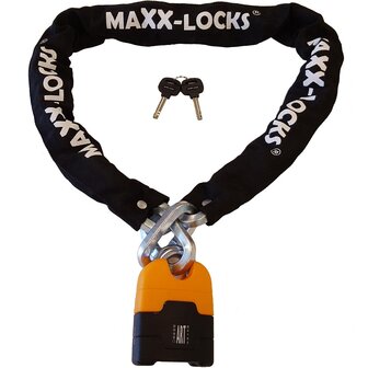 Maxx-Locks Ohura ART 4 Motorslot / Scooterslot - Inclusief Slot Spray - Kettingslot met 12 mm Dikke Schakels - Art Gekeurd Slot