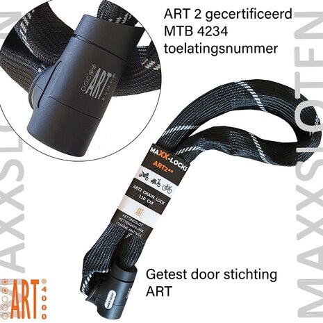 Black Friday | Maxx-Locks Twizel Fietsslot ART 2 - 110cm - Zwart