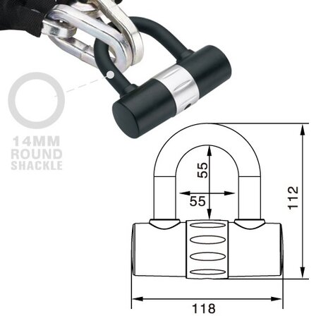 Maxx-Locks Tirau - Los U-Beugel Hangslot - ART 4